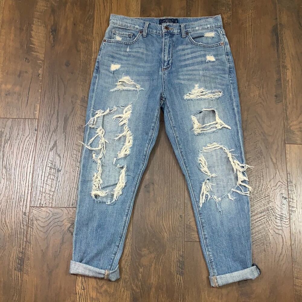 Lucky Brand Bridgette Skinny Busted Legs Distressed Light Wash Jeans